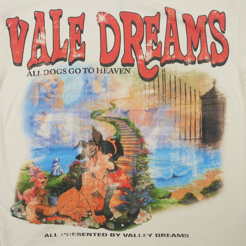 Vale Forever All Dogs Go To Heaven T-Shirt Cream - Picture 4 of 4